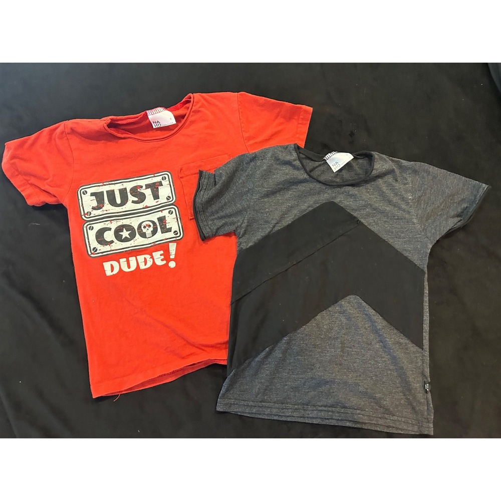 EUC Lot of 2 Nano Kids Chevron Cool Dude Short sleeve t-shirts  Size 6